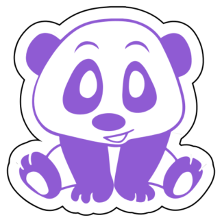 Playful Panda Sticker (Lavender)